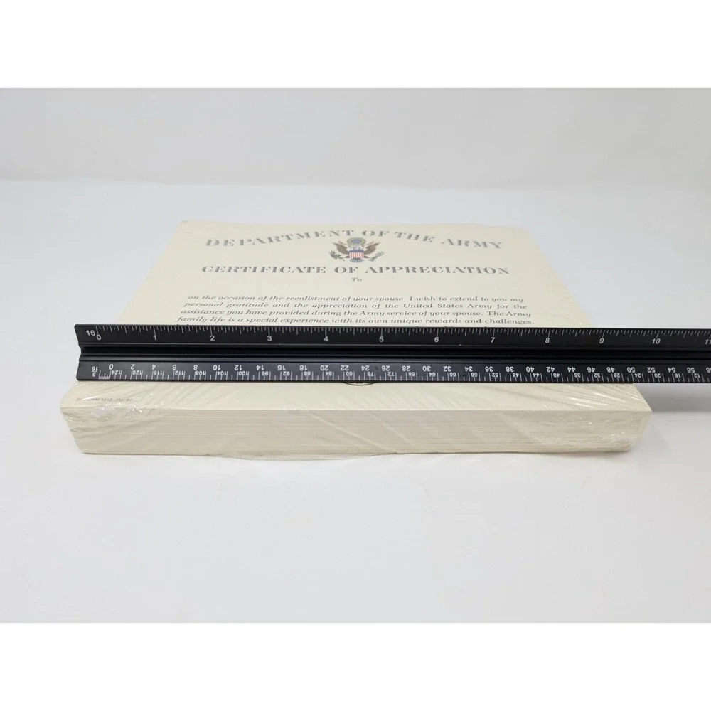 Department Of The Army Certificate Of Appreciation Spouse Enlist 1987 NEW 100qty